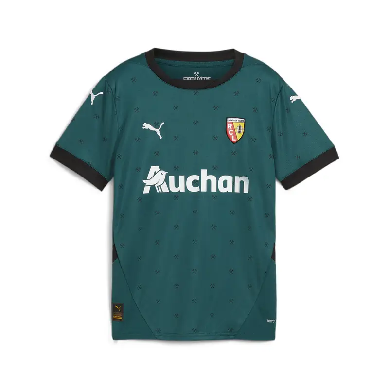 Maglia gara Away RC Lens 24/25 per ragazzi PUMA Varsity Green Black | Puma Verde