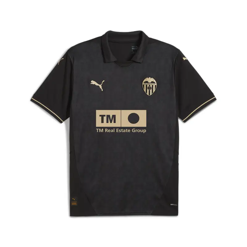 Maglia gara Away Valencia CF 24/25 da uomo PUMA Black Gold | Puma Nero