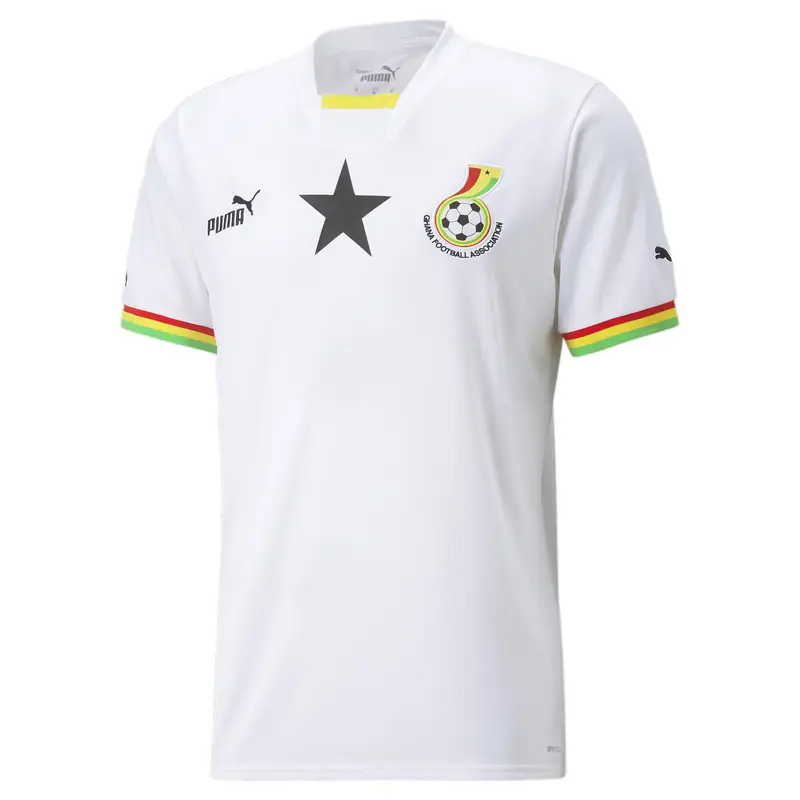 Maglia gara Home Replica Ghana 22/23 da uomo PUMA White Black | Puma Bianco