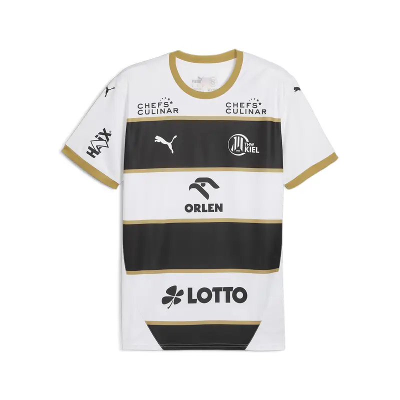 Maglia gara Home THW Kiel CL 24/25 da uomo PUMA White Black | Puma Bianco