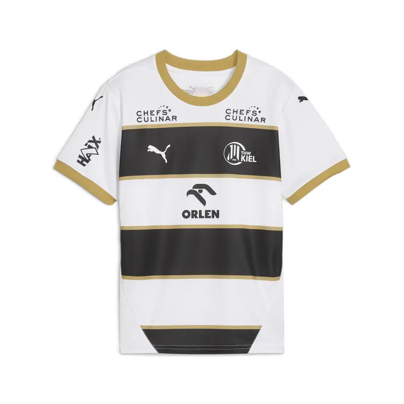 Maglia gara Home THW Kiel CL 24/25 per ragazzi PUMA White Black | Puma Bianco