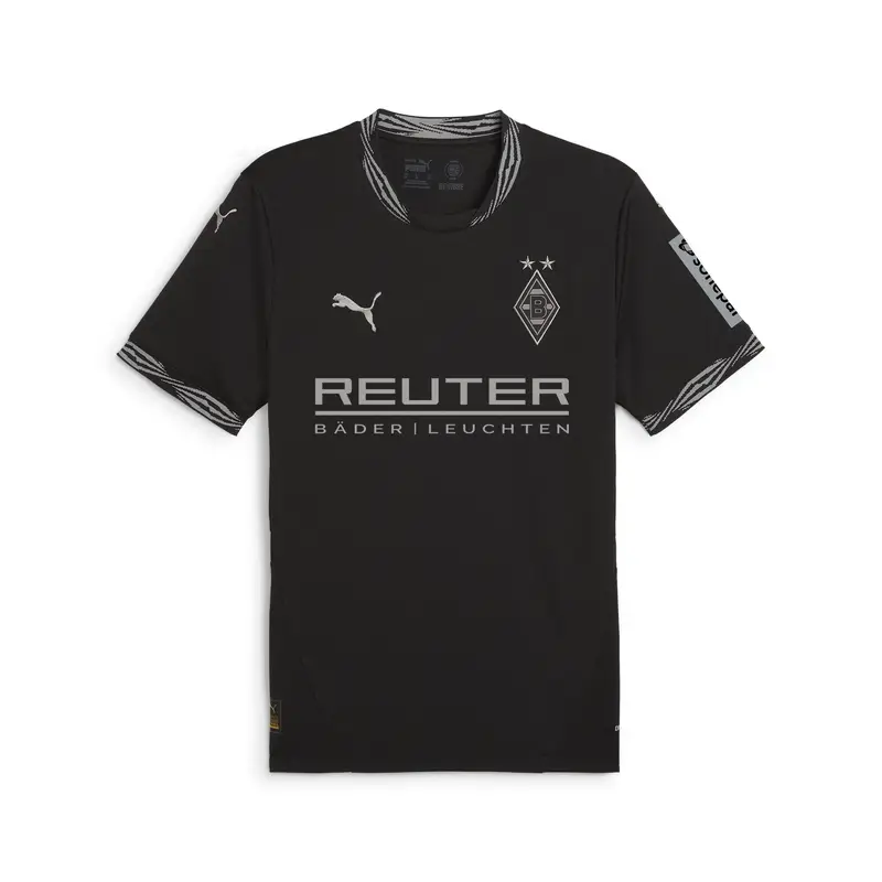 Maglia gara Third Borussia Mönchengladbach 24/25 da uomo PUMA Black Aged Silver | Puma Nero