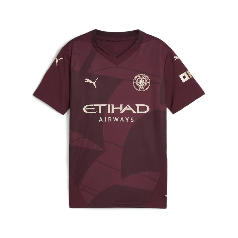 Maglia gara Third Manchester City 24/25 per ragazzi PUMA Dark Jasper Red | Puma Rosso