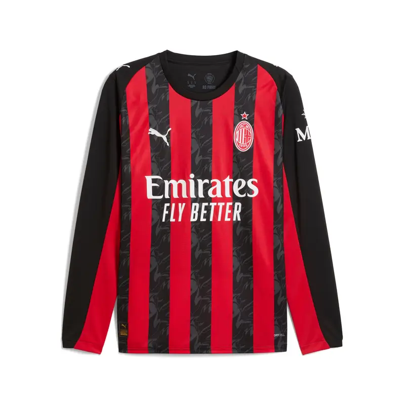 Maglia Home maniche lunghe Milan AC 2025/26 Rouge