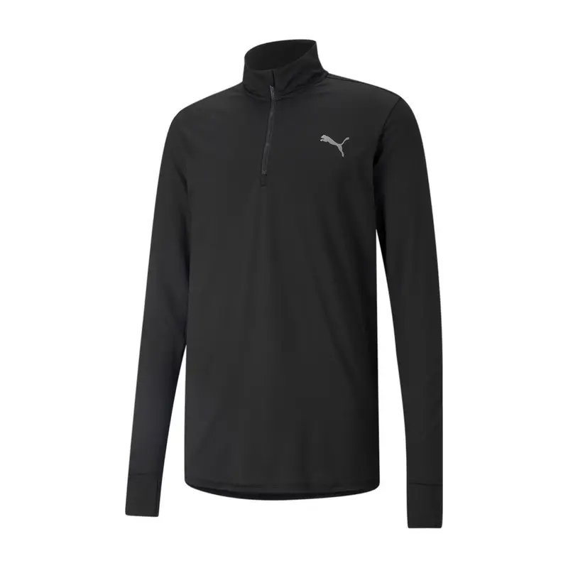 MAGLIA MANICA LUNGA 1/2 ZIP RUN FAVORITE Nero