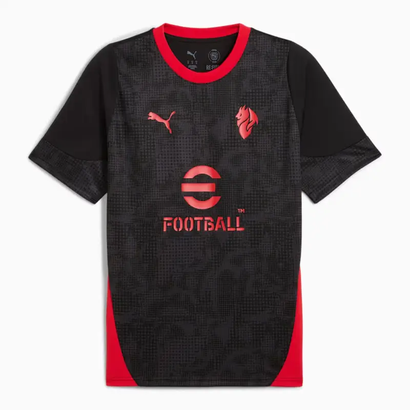 Maglia Maniche Corte Ac Milan Nero Rosso Uomo L