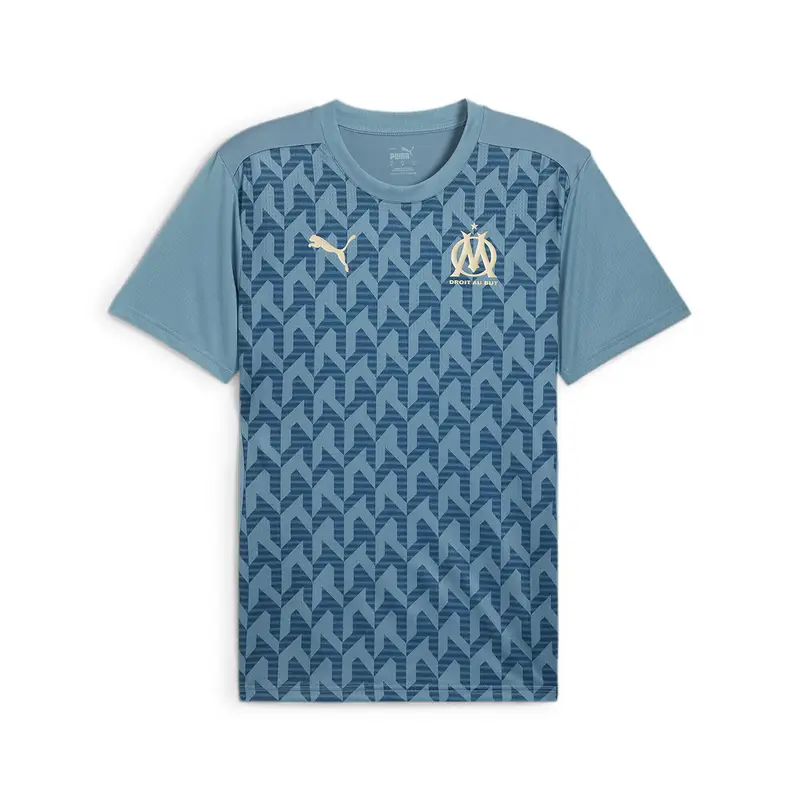 Maglia pre-partita a manica corta dell'Olympique de Marseille da uomo PUMA | Puma Blu