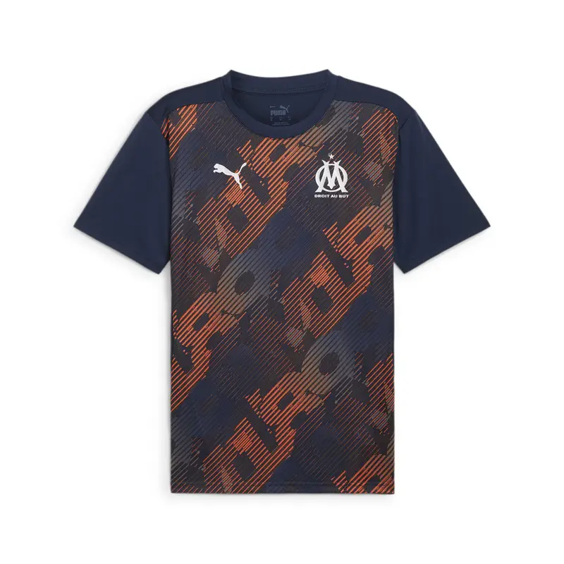 Maglia pre-partita a manica corta dell'Olympique de Marseille da uomo PUMA | Puma Blu navy
