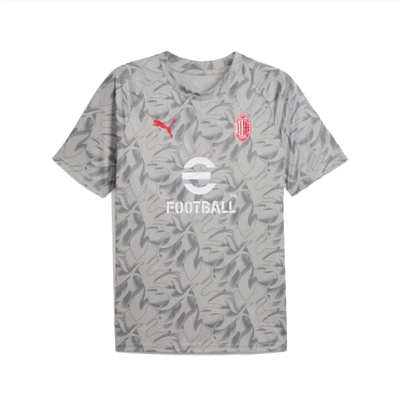 Maglia Pre Partita Ac Milan 25-26 Grigio Bianco Uomo L