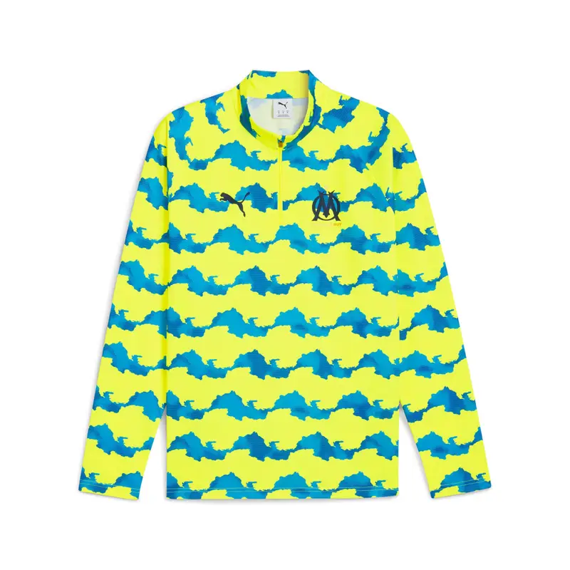 Maglione da allenamento Warm up 1/4 zip OM 2025/26 Jaune