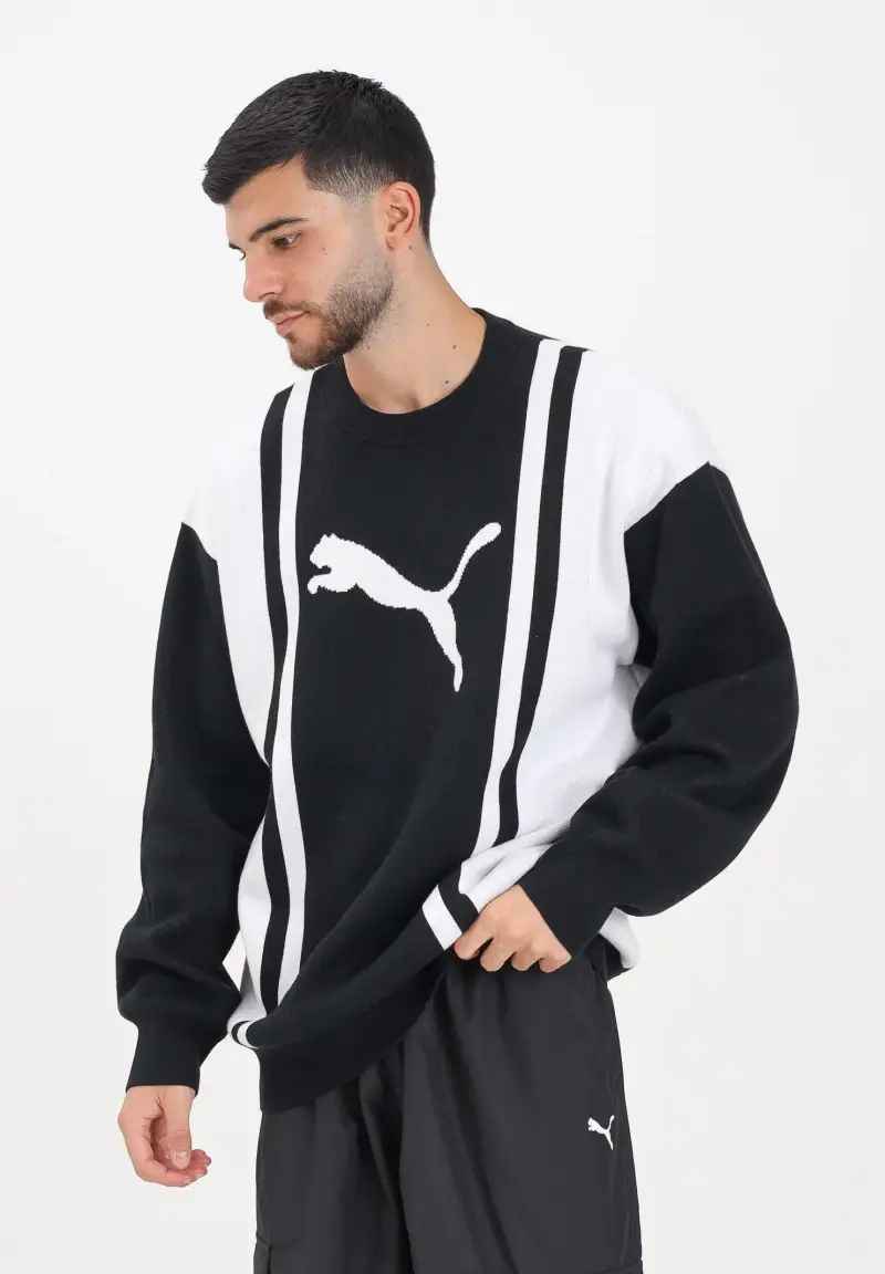 Maglione girocollo FUTURE PUMA ARCHIVE nero da uomo miniatura 2