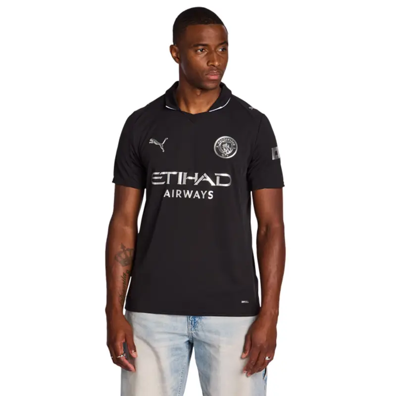 Manchester City Away 25-26 male Maglie/Repliche - Nero - Poly Jersey - Foot Locker Black