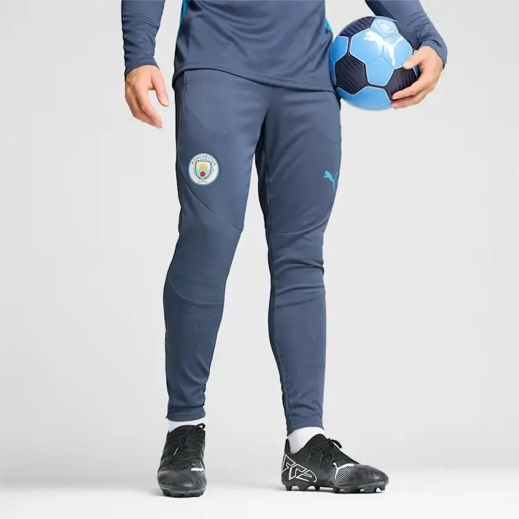 Manchester City Pantaloni da Allenamento Uomo Pantaloni Blu Scuro 777555-12 S miniatura 4