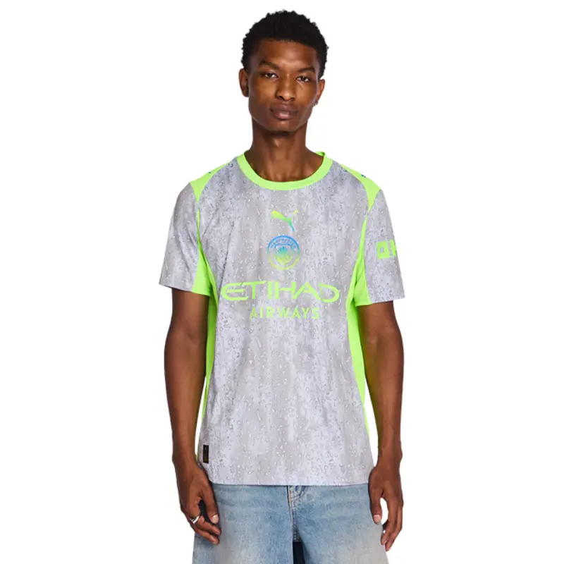 Manchester City Third 25-26 male Maglie/Repliche - Grigio - Poly Jersey - Foot Locker Grey