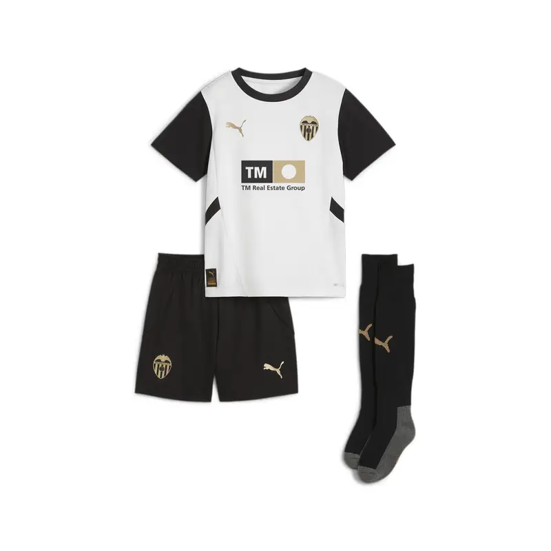 Mini kit Home Valencia CF 24/25 per bambini PUMA White Black | Puma Bianco