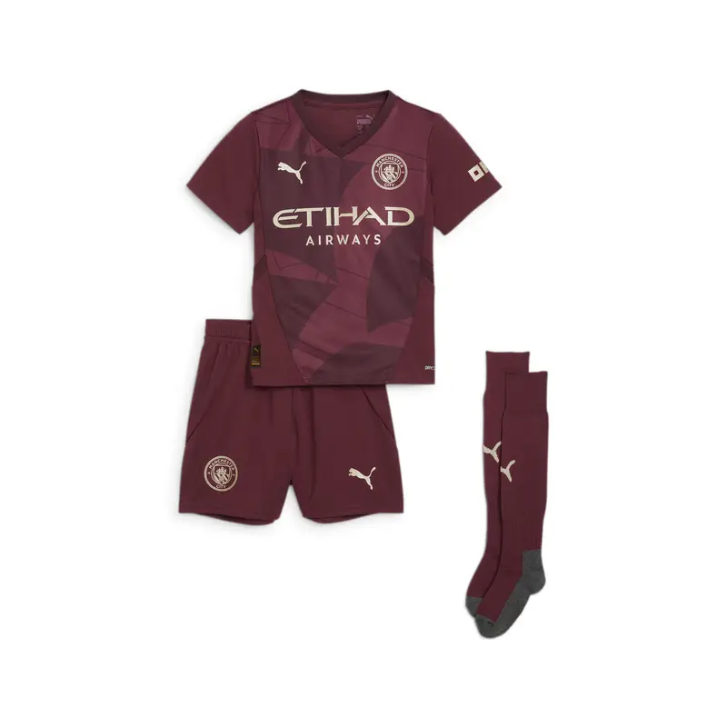 Mini kit Third Manchester City 24/25 per bambini PUMA Dark Jasper Red | Puma Rosso