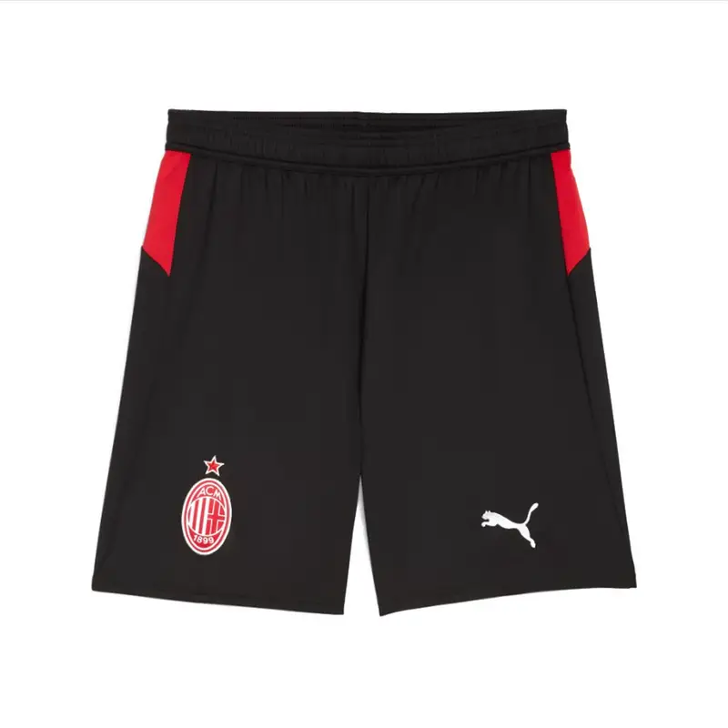 Pantaloncini Calcio Ac Milan Home 25-26 Rosso Nero Ragazzo 176 cm
