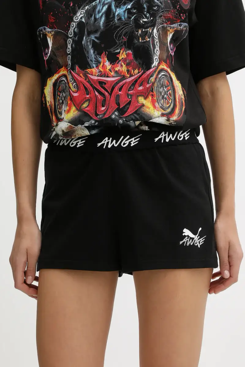 pantaloncini in cotone PUMA x A$AP ROCKY Nero