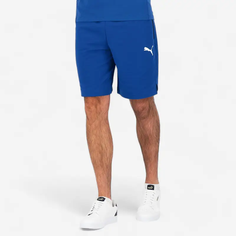 Pantaloncini uomo palestra Puma regular misto cotone azzurri | Puma