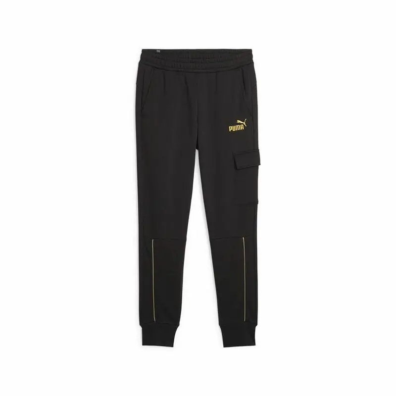 Pantalone di Tuta per Adulti Puma Ess+ Minimal Gold Nero | Puma