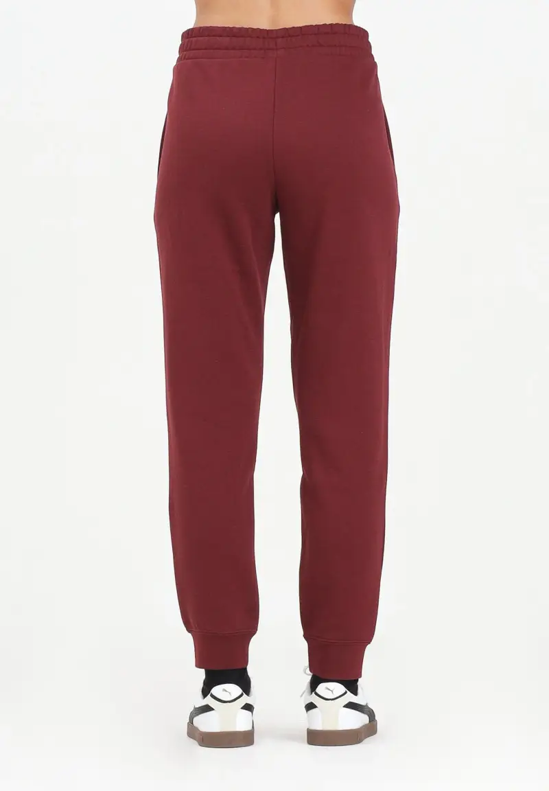 Pantalone sportivo bordeaux da donna con logo ESS N. 1 miniatura 3