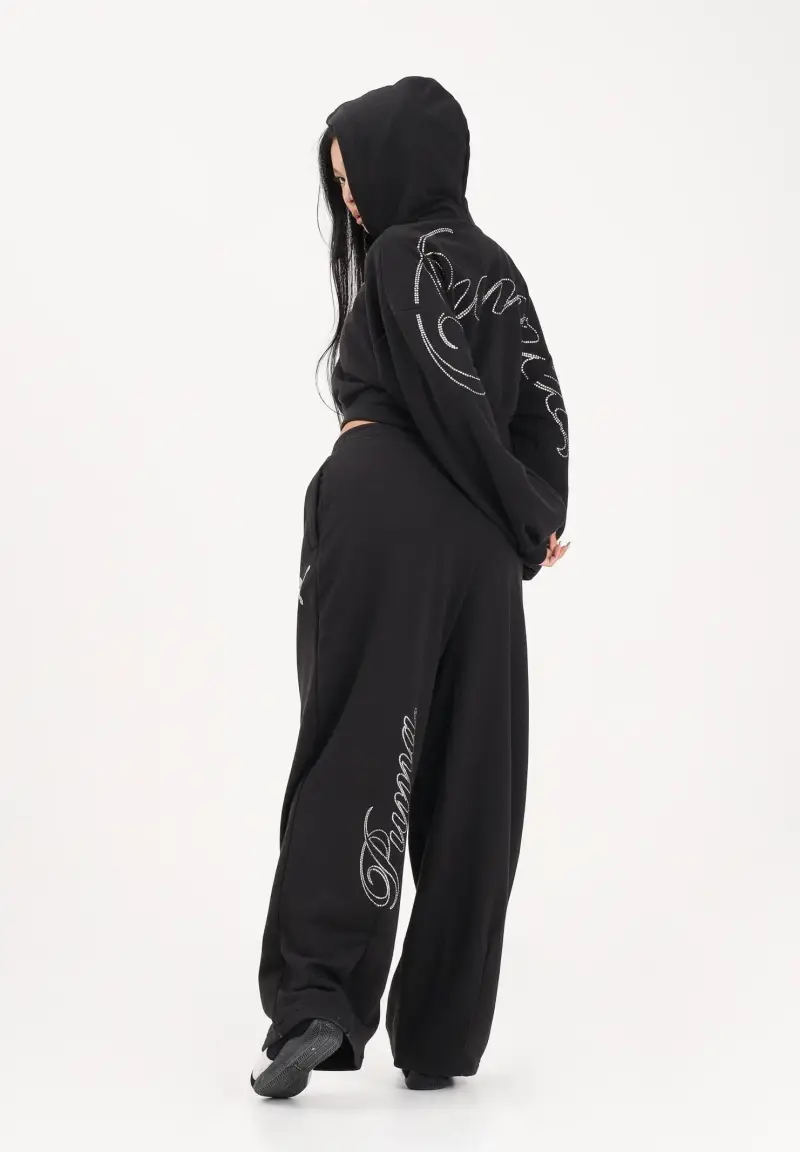 Pantalone sportivo Essentials Graphics nero da donna miniatura 2