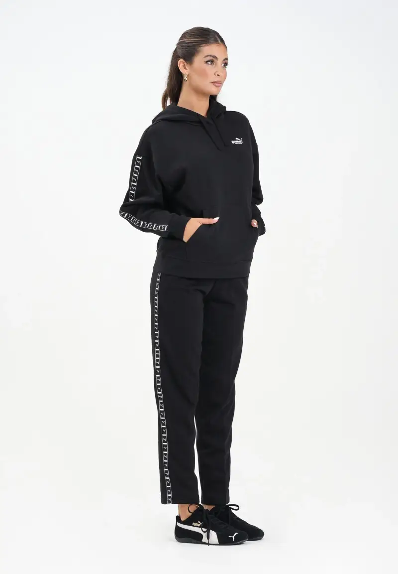 Pantalone sportivo Essentials Tape nero da donna miniatura 2