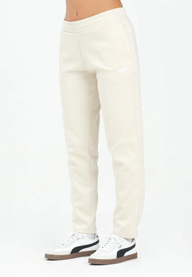 Pantalone sportivo Essentials Tape panna da donna