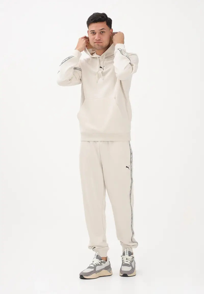 Pantalone sportivo Essentials Tape panna da uomo miniatura 2