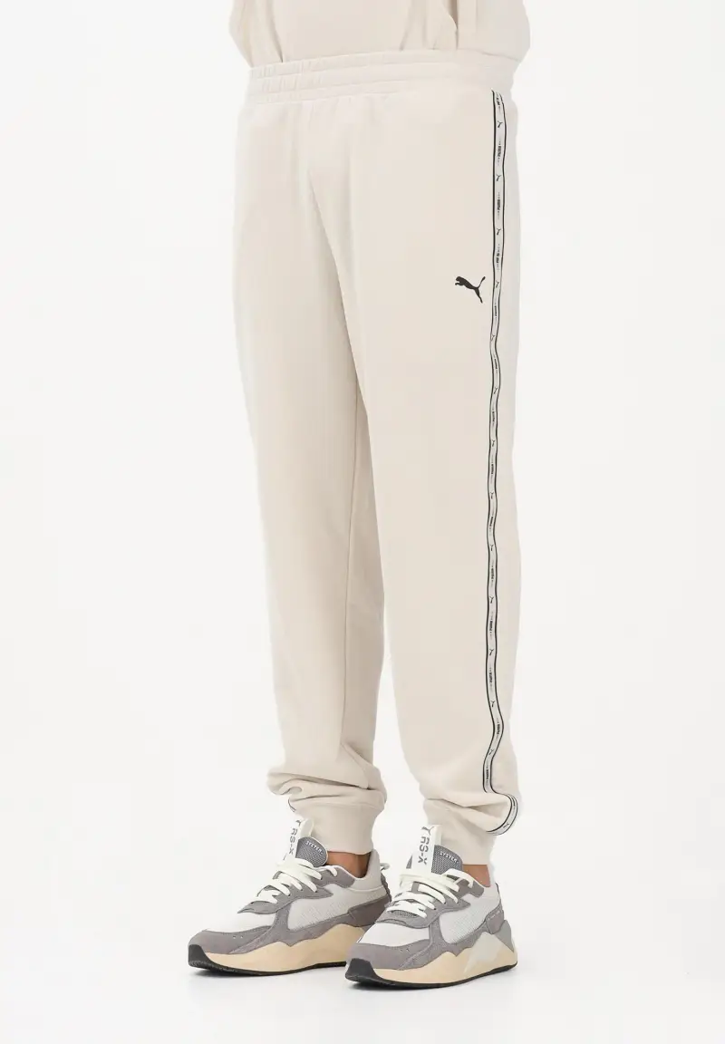 Pantalone sportivo Essentials Tape panna da uomo