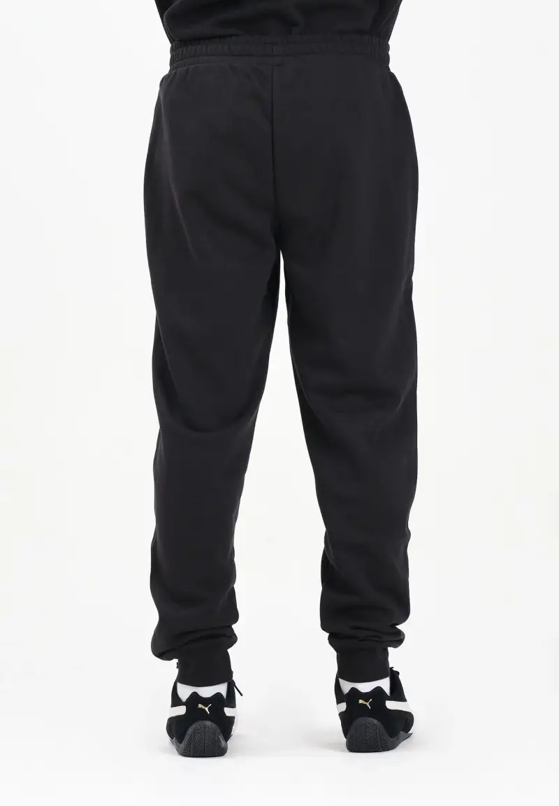 Pantalone sportivo nero da uomo con stampa logo miniatura 3