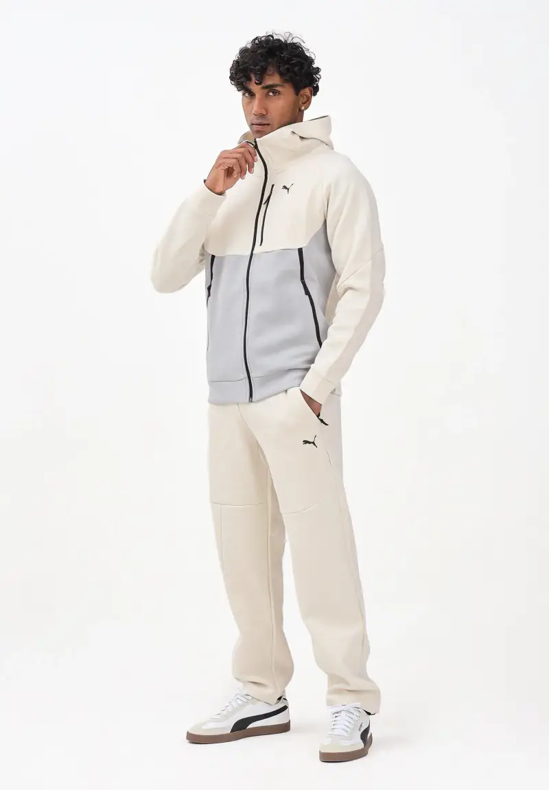 Pantalone sportivo panna da uomo miniatura 2