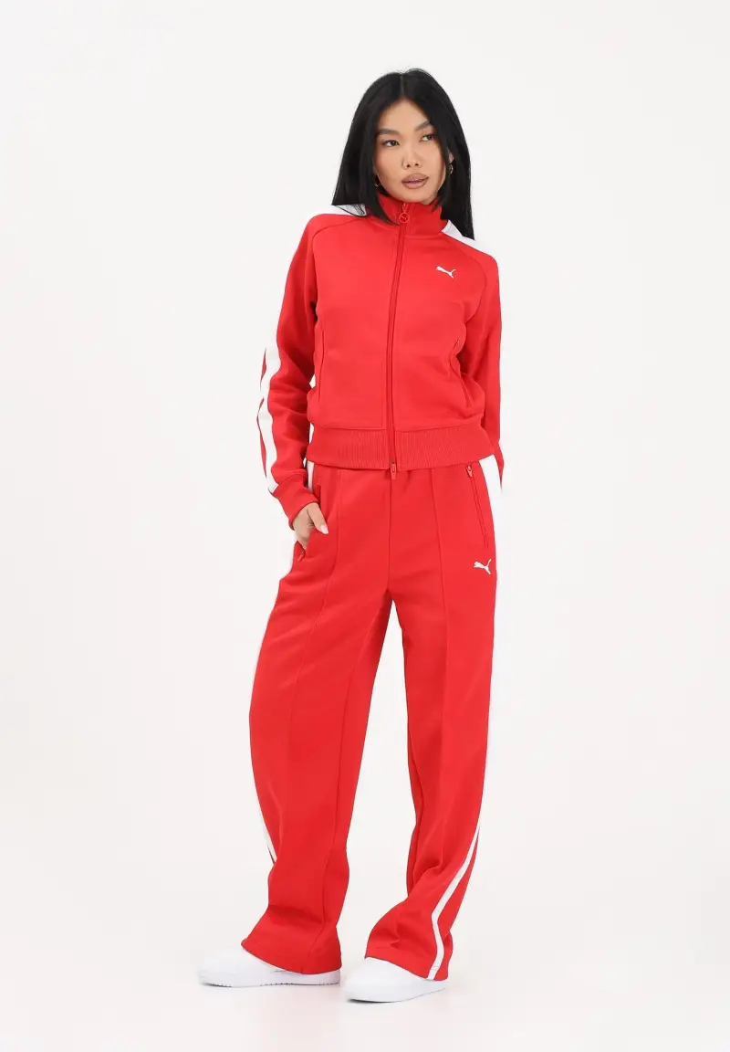 Pantalone sportivo T7 Always rosso da donna miniatura 2