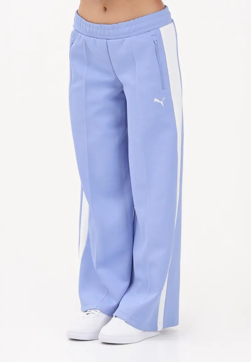 Pantalone sportivo T7 azzurro polvere da donna