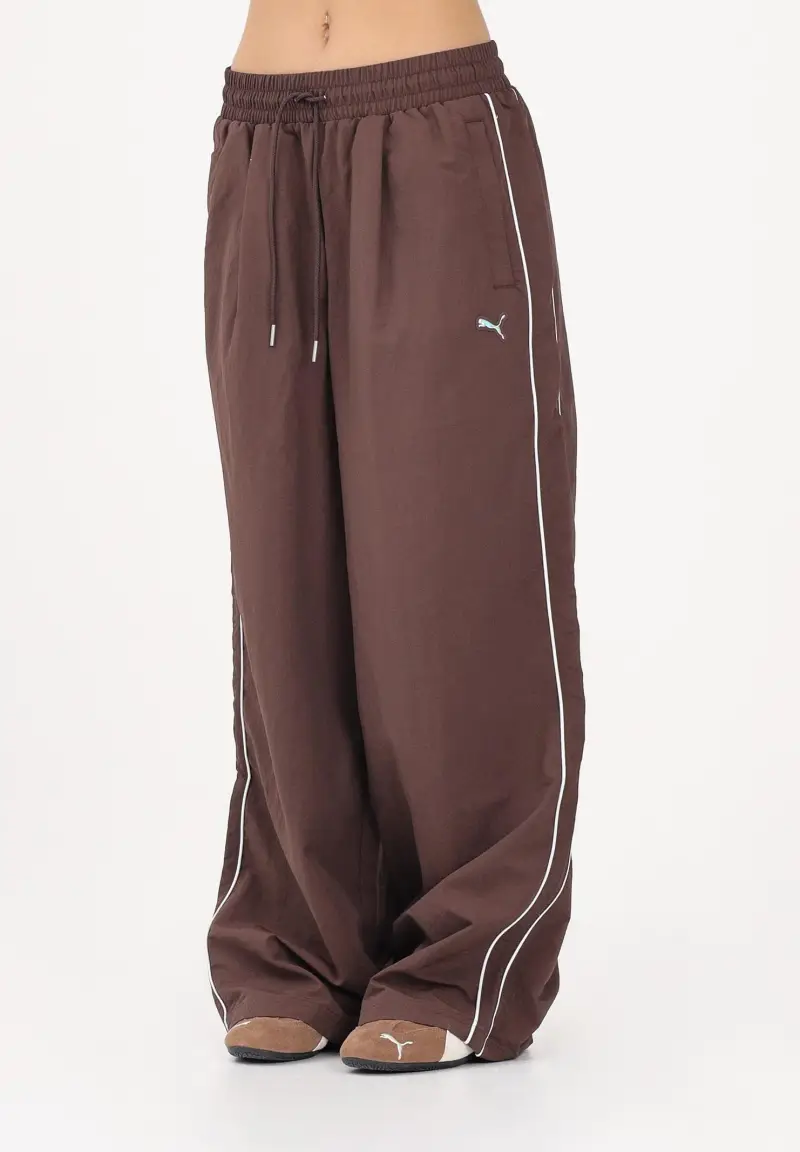 Pantalone sportivo T7 marrone da donna