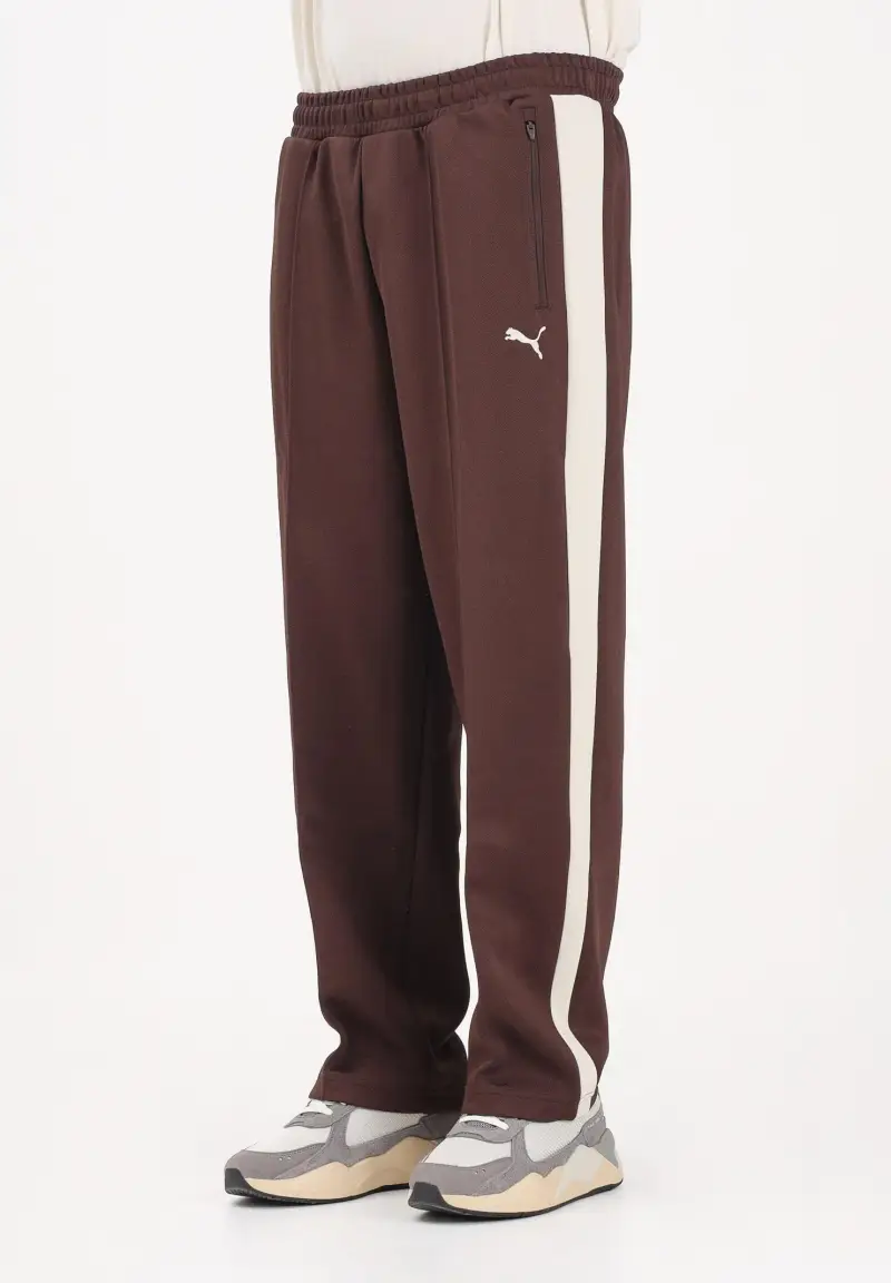 Pantalone sportivo T7 marrone da uomo
