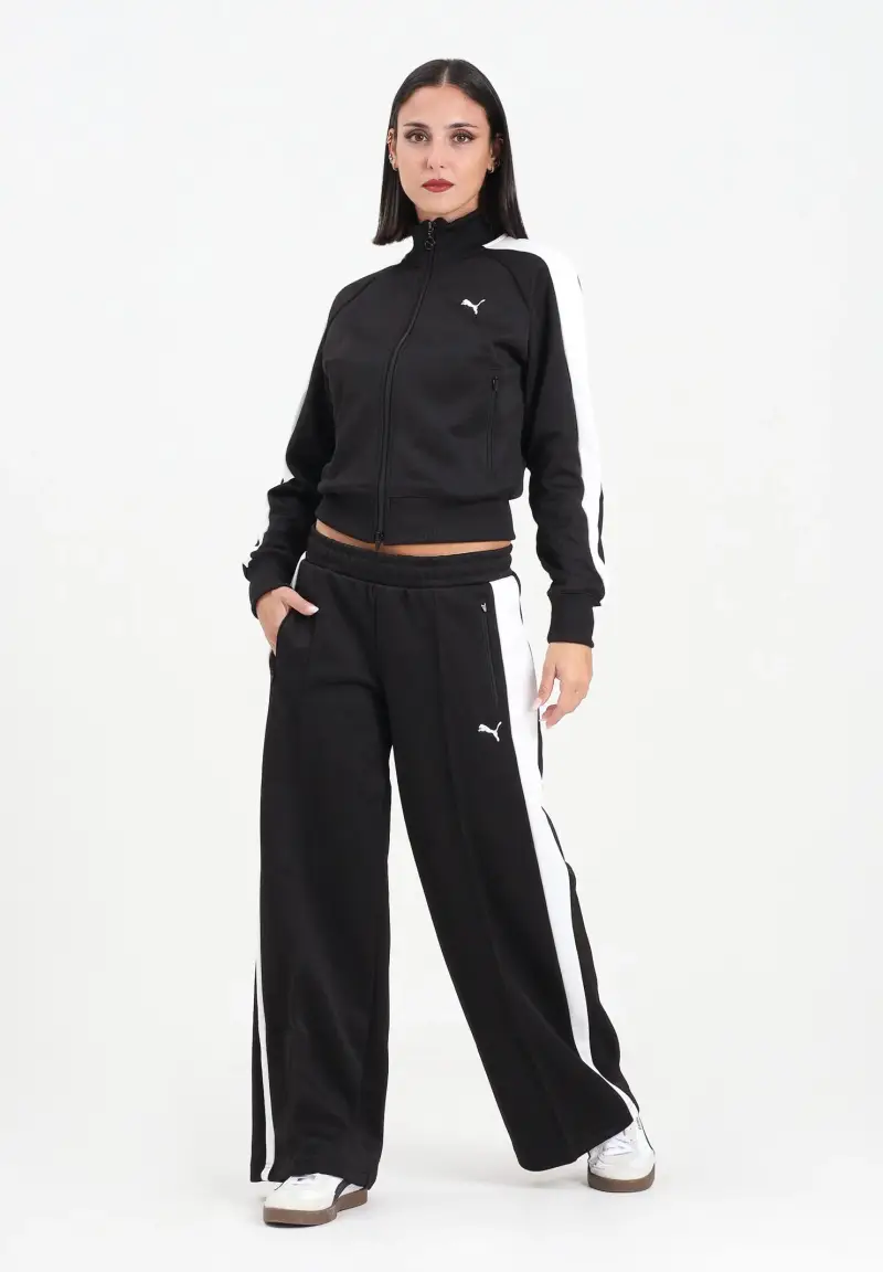 Pantalone sportivo T7 nero da donna miniatura 2