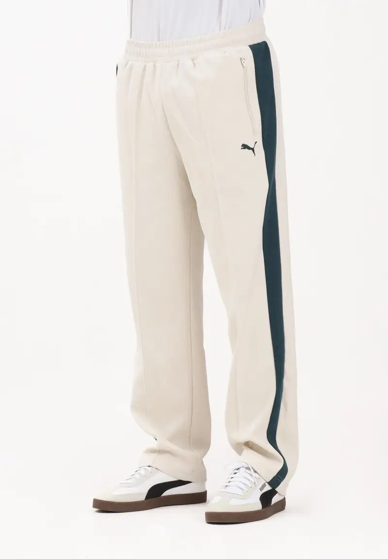 Pantalone sportivo T7 panna da uomo