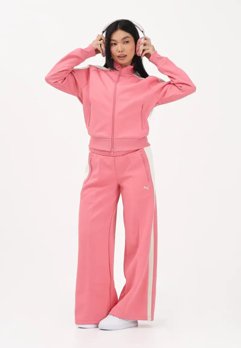 Pantalone sportivo T7 rosa da donna miniatura 2