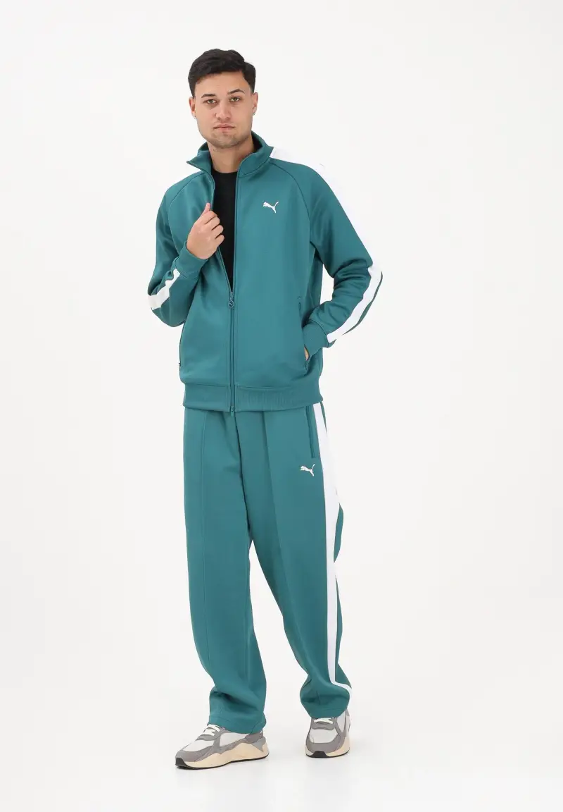 Pantalone sportivo T7 verde da uomo miniatura 2