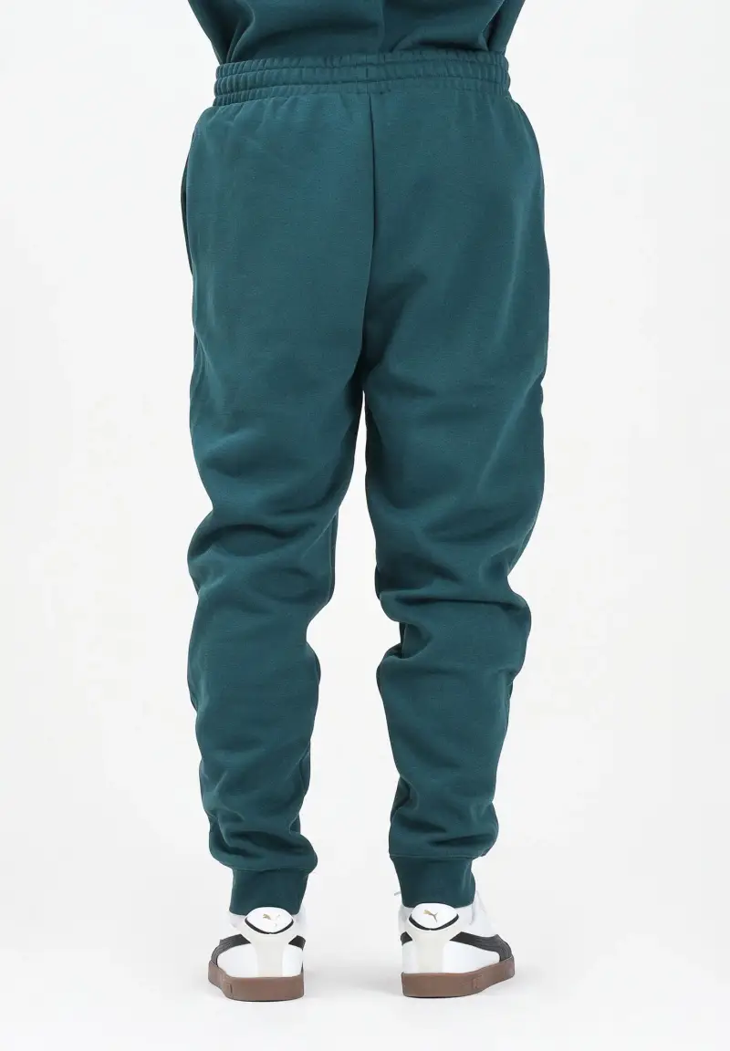 Pantalone sportivo verde da uomo con stampa logo miniatura 3