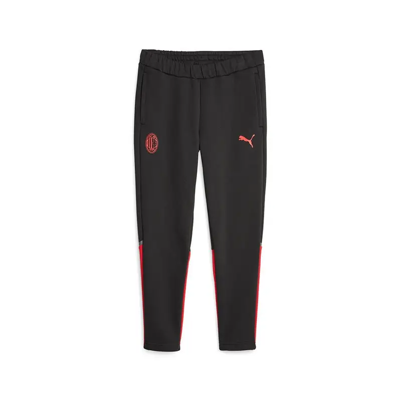 Pantaloni Allenamento Calcio Ac Milan Casuals Nero Rosso Uomo XL