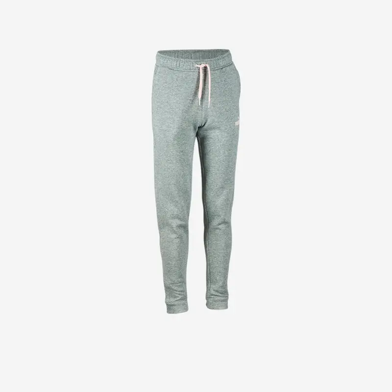 Pantaloni bambina ginnastica Puma misto cotone felpato grigi | Puma