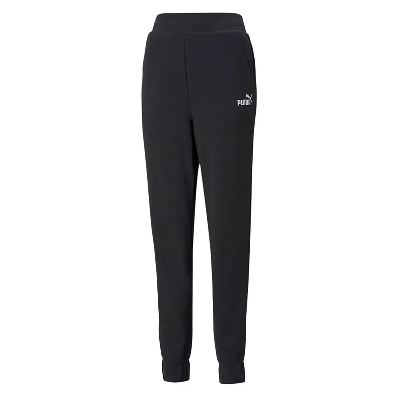 Pantaloni Con Polsino Logo Nero Donna M