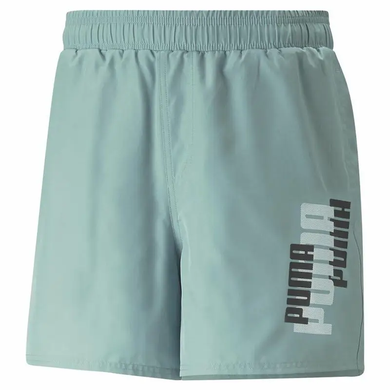 Pantaloni Corti Sportivi da Uomo Puma Ess+ Logo Power Acquamarina | Puma Blu acquamarina