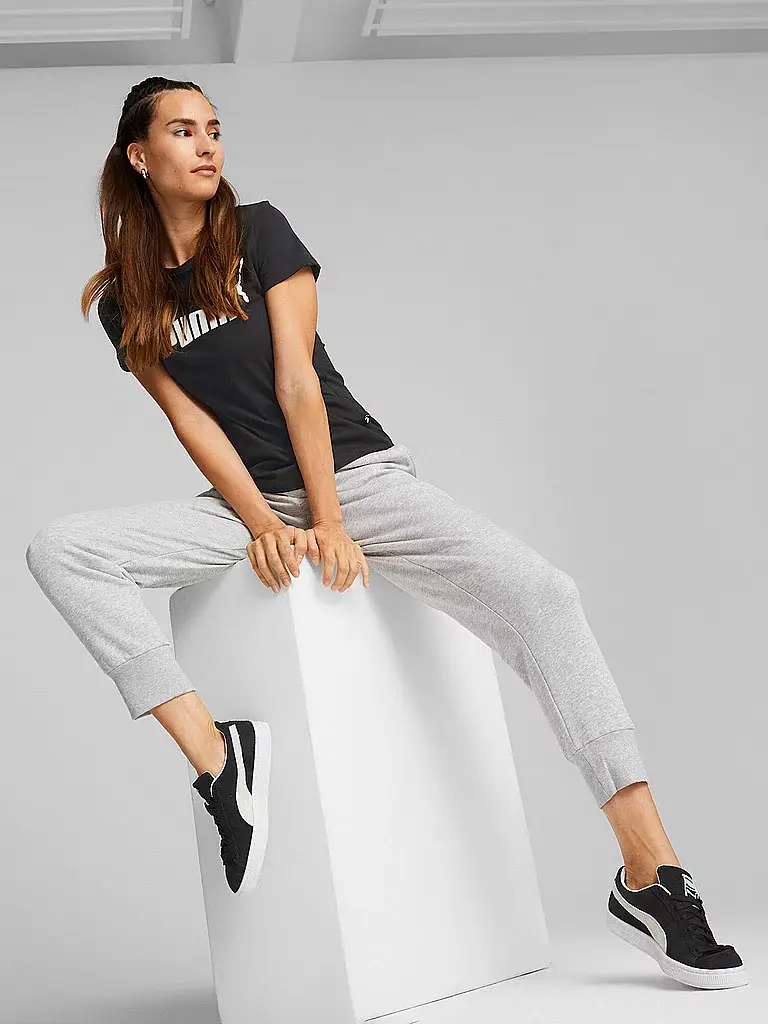 Pantaloni da jogging donna grigio | L miniatura 2