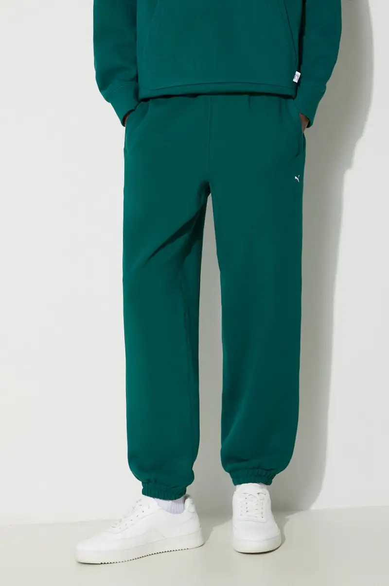 pantaloni da jogging in cotone MMQ Sweatpants colore verde 624007 Turchese