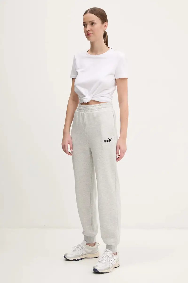 pantaloni della tuta donna colore grigio con applicazione 682456 miniatura 2