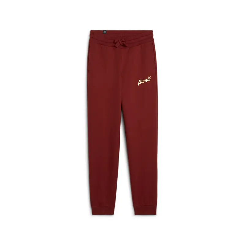 Pantaloni ESS+ SCRIPT da donna PUMA Intense Red Gold Foil | Puma Rosso