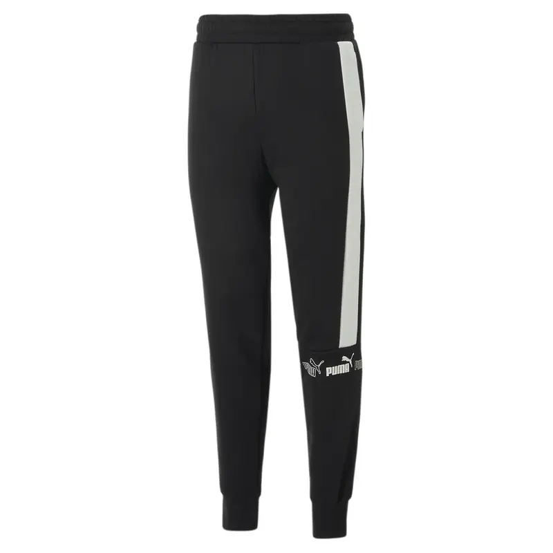Pantaloni in pile Around the Block da uomo PUMA Black White | Puma Nero